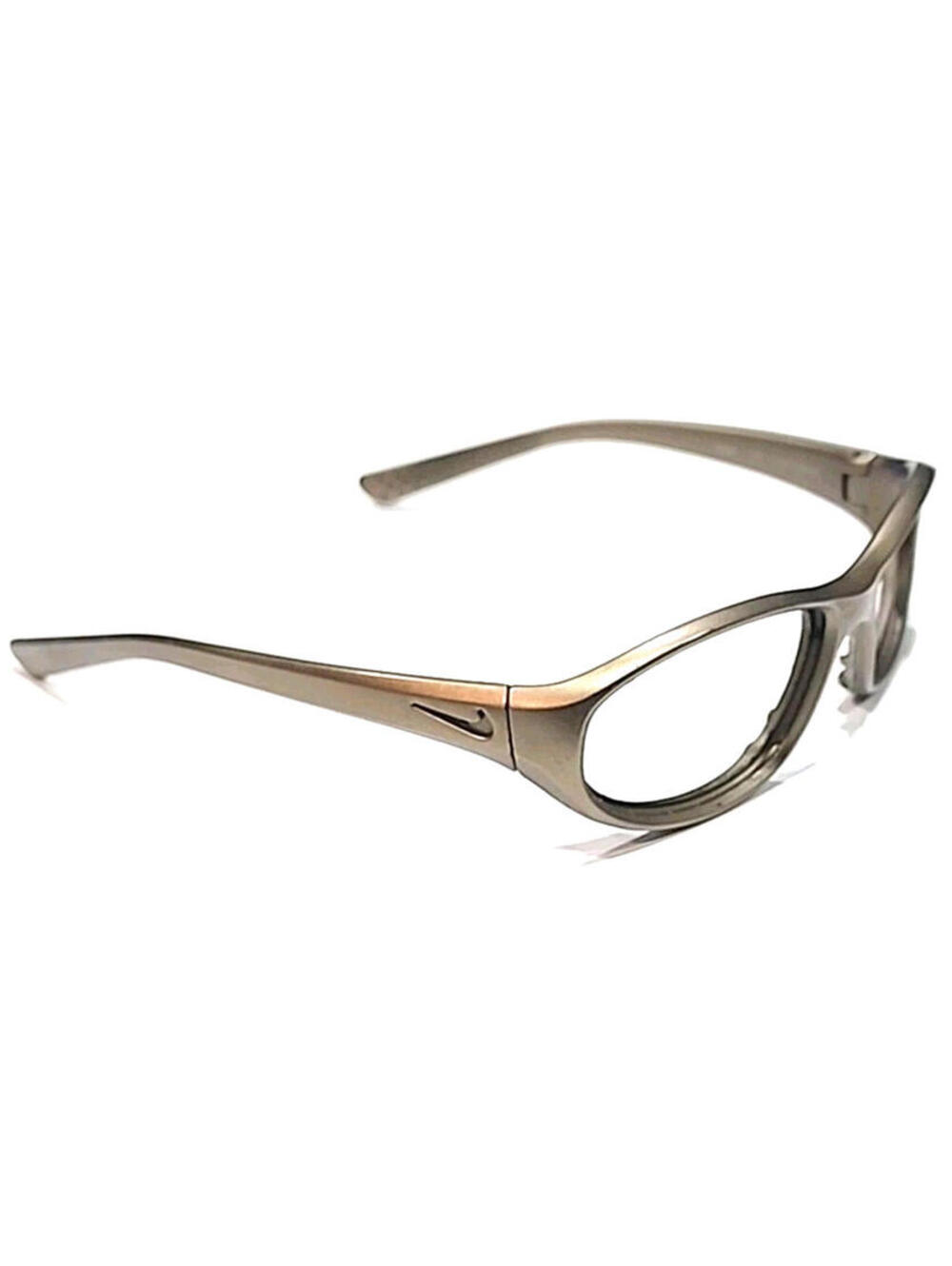 Nike EV0573 066 No Lenses Debut Brown Wrap Sunglasses Frame No Logo No Nose Pad